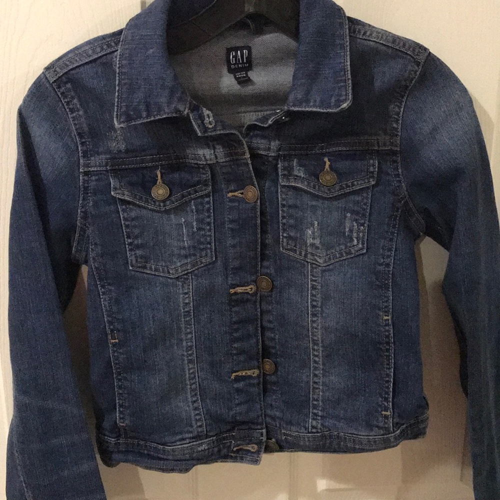 Gap, Large, Girls Distressed Jean Jacket